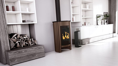 HS Flamingo Warmluftofen Masterflamme Medie I, braun, Ambiente | klimaworld.com