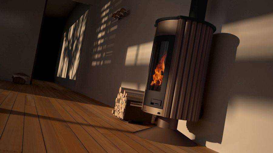 HS Flamingo Warmluftofen Masterflamme Medie II, braun, Ambiente | klimaworld.com
