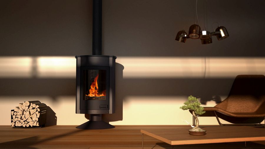 HS Flamingo Warmluftofen Masterflamme Medie II, grau, Ambiente | klimaworld.com