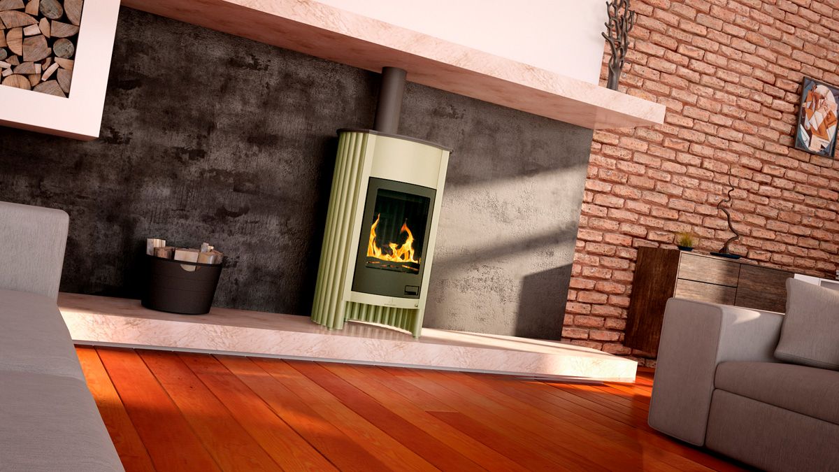 HS Flamingo Warmluftofen Masterflamme Grande I, gruen, Ambiente | klimaworld.com