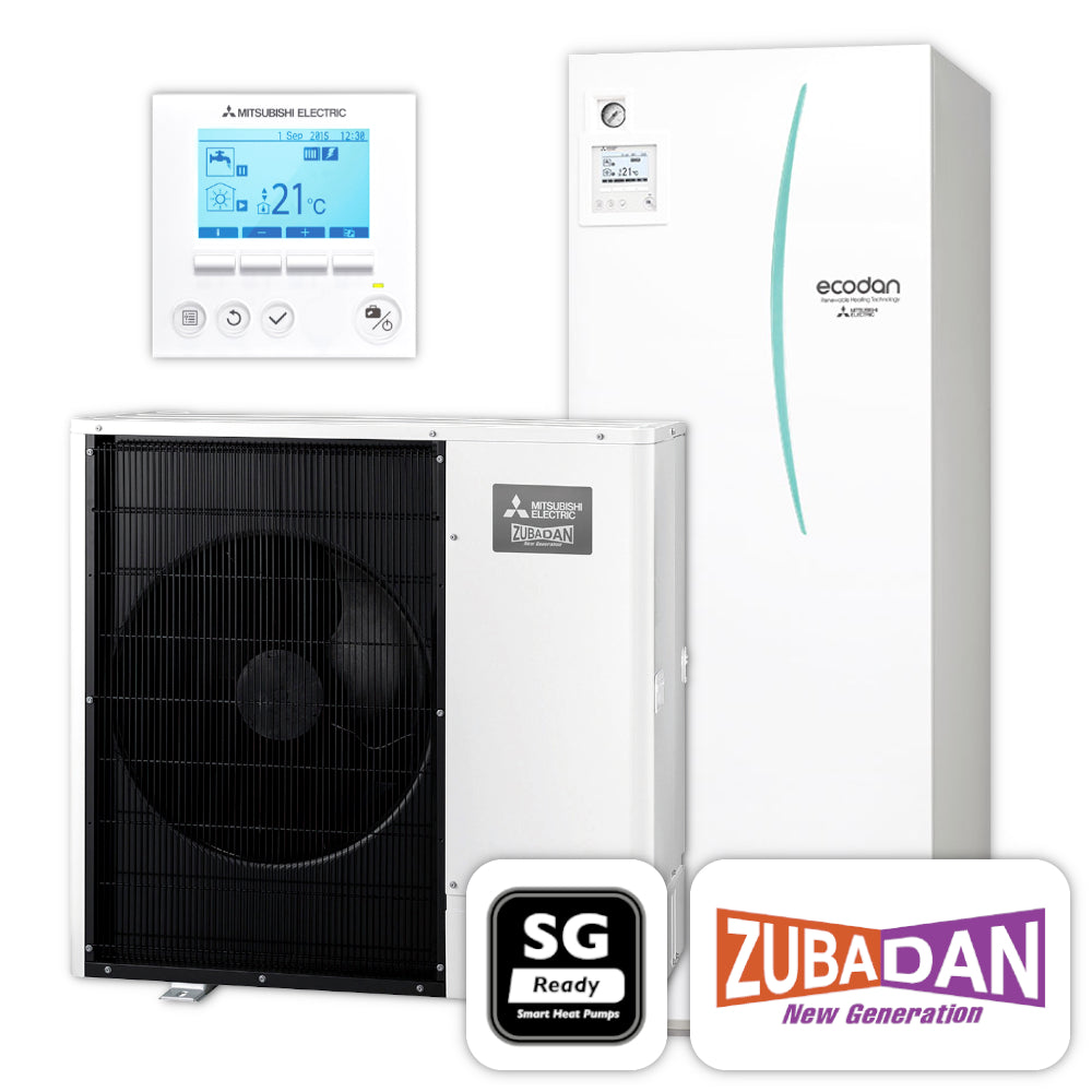 MITSUBISHI | Ecodan Wärmepumpen-Set 5.14 | Zubadan Inverter | 12,0 kW