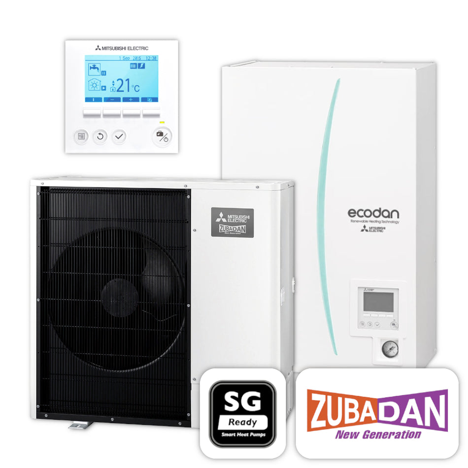 MITSUBISHI | Ecodan Wärmepumpen-Set 1.14 | Zubadan Inverter | 12,0 kW