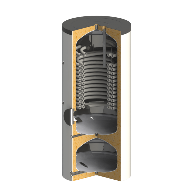 Querschnitt - ThermoFlux Hybrid-Wärmepumpenspeicher WPHS | 250/60 L | klimaworlv.com