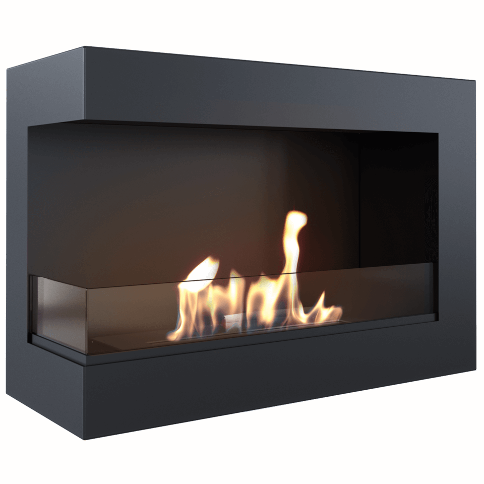 Kratki Eck-Biokamin Delta L 700 + Glas | DELTA/L/700/TUV/PRZESZKLENIE | Klimaworld