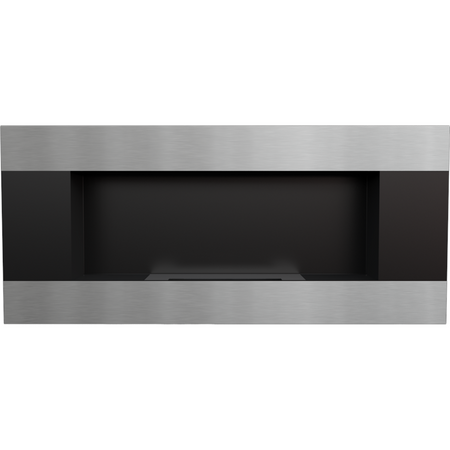 Kratki Biokamin Delta 2 | schwarz silber | DELTA2/CZARNY/HORIZONTAL/TUV