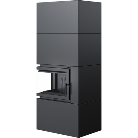 Kratki Kaminofen Simple 8 - links | Bauart 1 | Bausatz schwarz | 8 kW