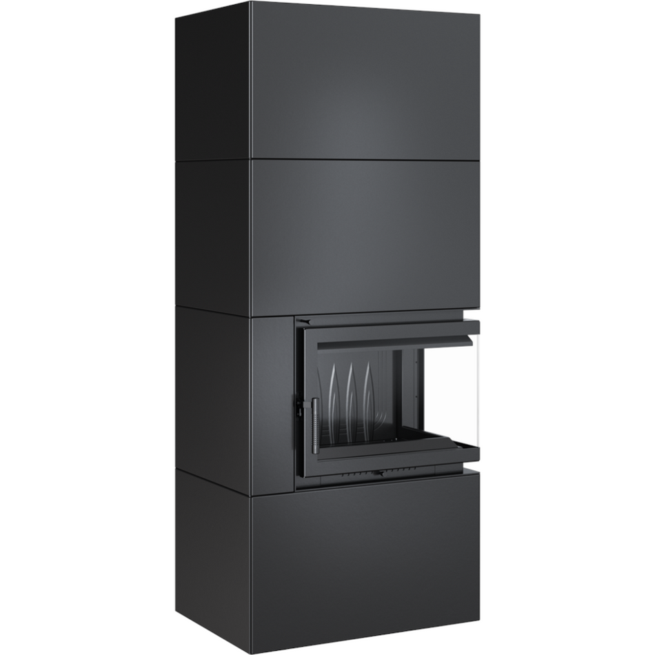Kratki Kaminofen Simple 8 - rechts | Bauart 1 | Bausatz schwarz | 8 kW ➔ klimaworlv.com
