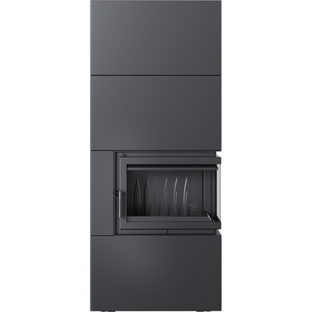 Kratki Kaminofen Simple 8 - rechts | Bauart 1 | Bausatz schwarz | 8 kW