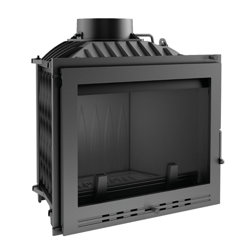 Kratki Kamineinsatz Eryk | Trapezbodenplatte | 12kW | keine BImschV2