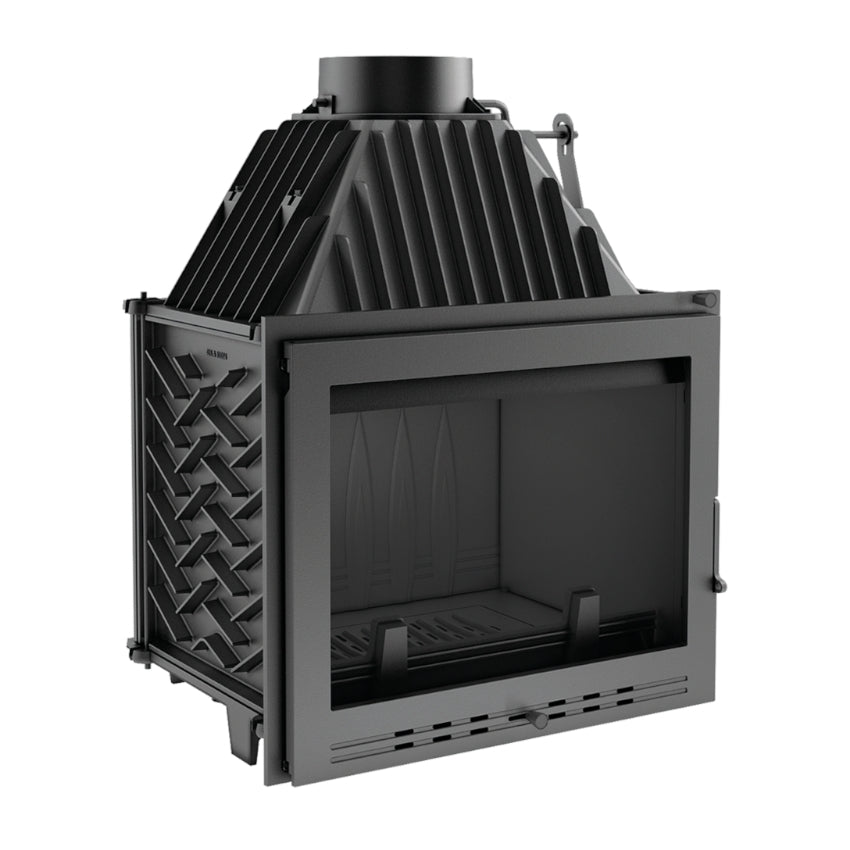 Kratki Kamineinsatz Zuzia | Trapezbodenplatte | 16kW | ohne BImschV2