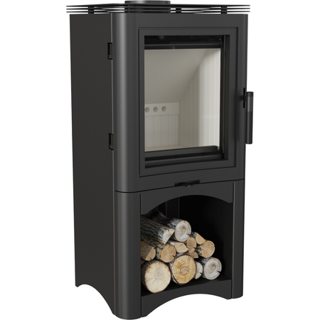 Kratki Kaminöfen Koza K5 S/W | mit Holzablagefach | 7 kW | KOZA/K5/S/W ➔ klimaworlv.com