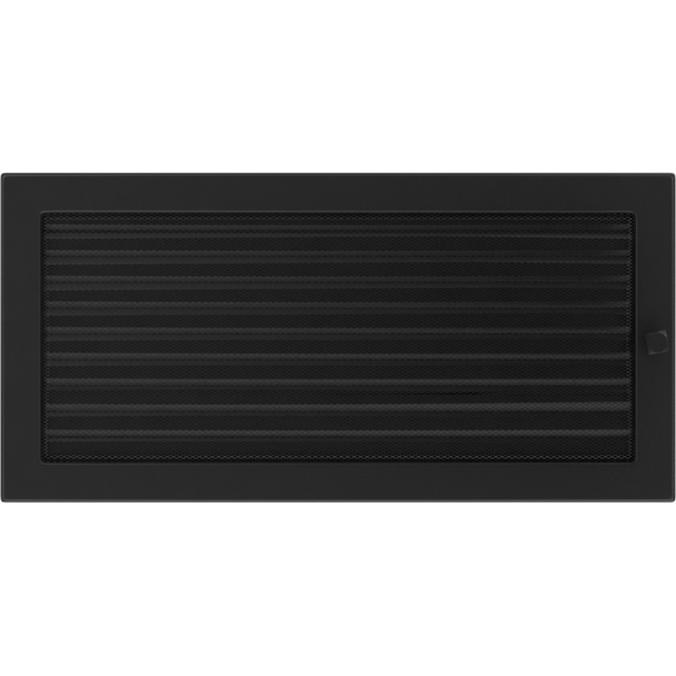 Luftgitter mit Gaze 22x45cm SCHWARZ
