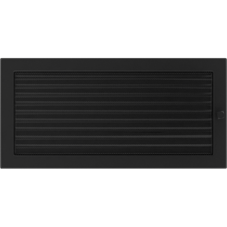 Luftgitter mit Gaze 22x45cm SCHWARZ