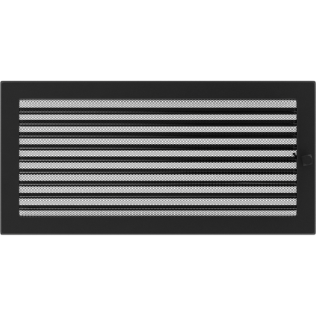 Luftgitter mit Gaze 22x45cm SCHWARZ