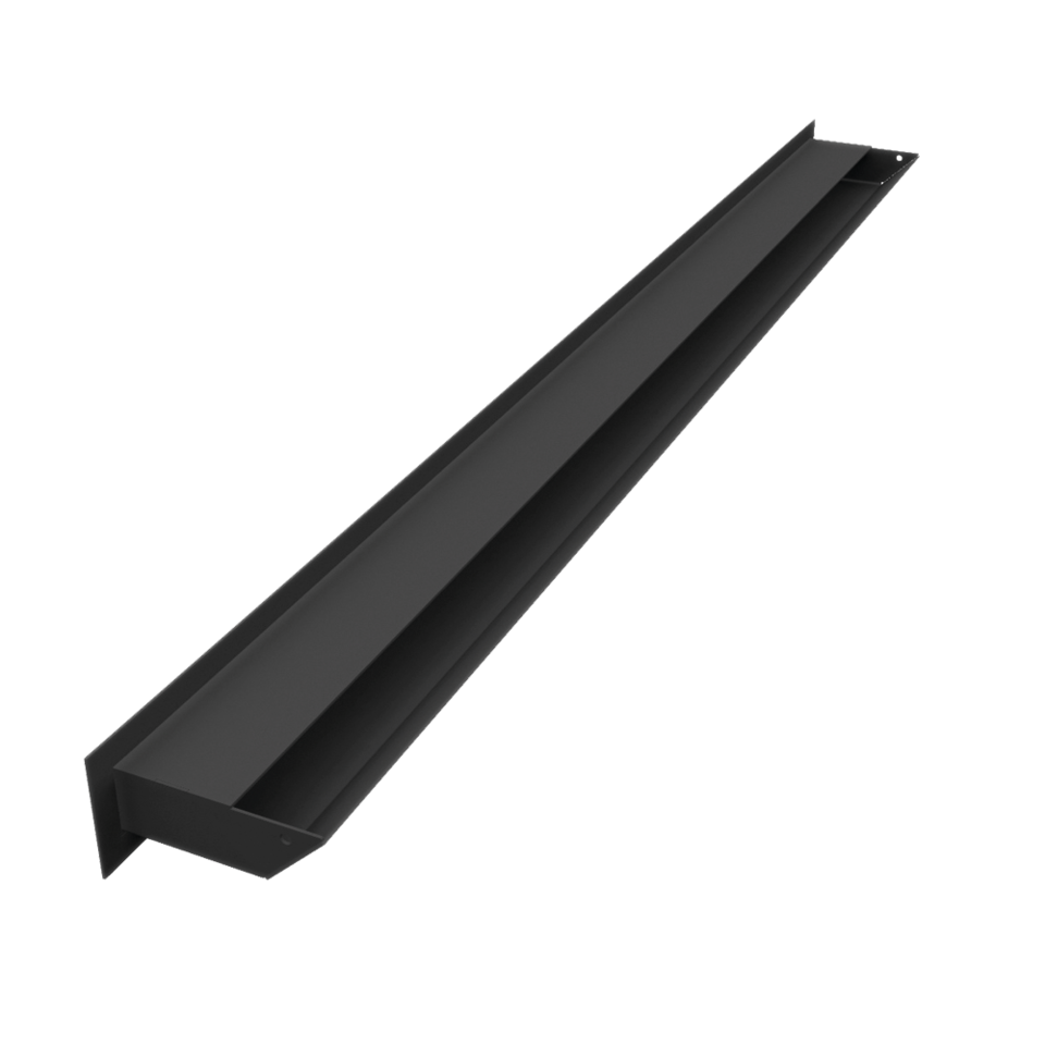 Kratki Lüftungsgitter 45S | 60x1000x96,5 mm | schwarz