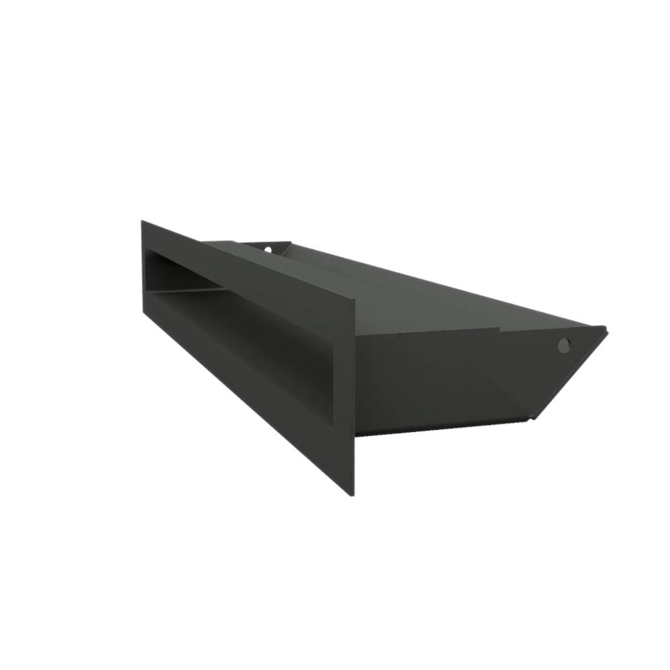 Kratki Lüftungsgitter 45S | 60x400x96,5 mm | schwarz