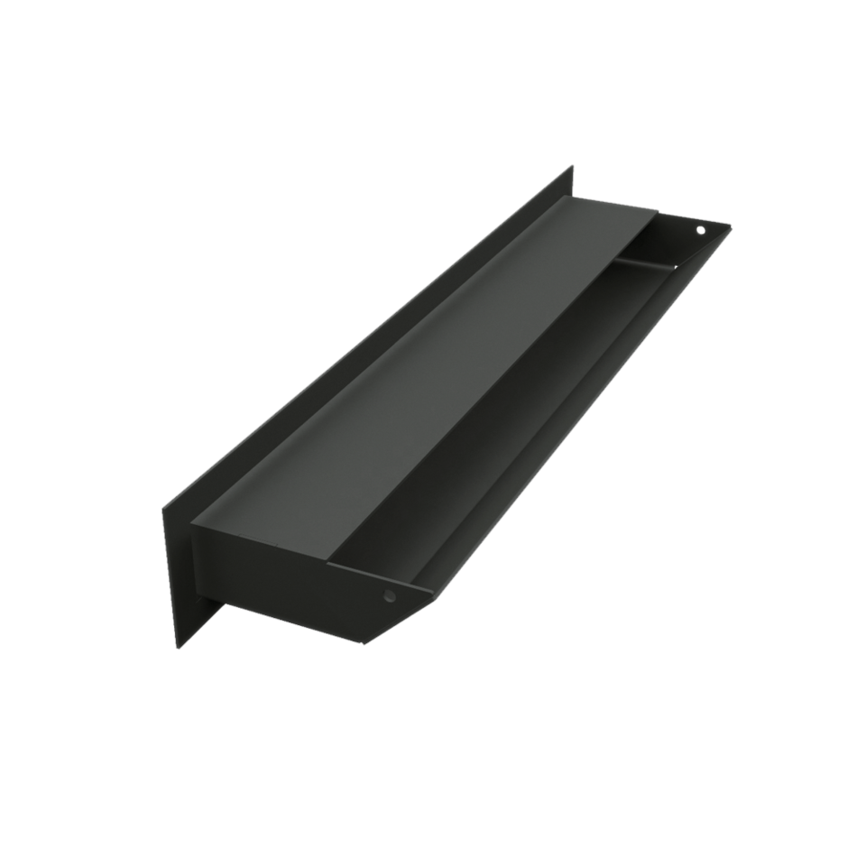 Kratki Lüftungsgitter 45S | 60x400x96,5 mm | schwarz
