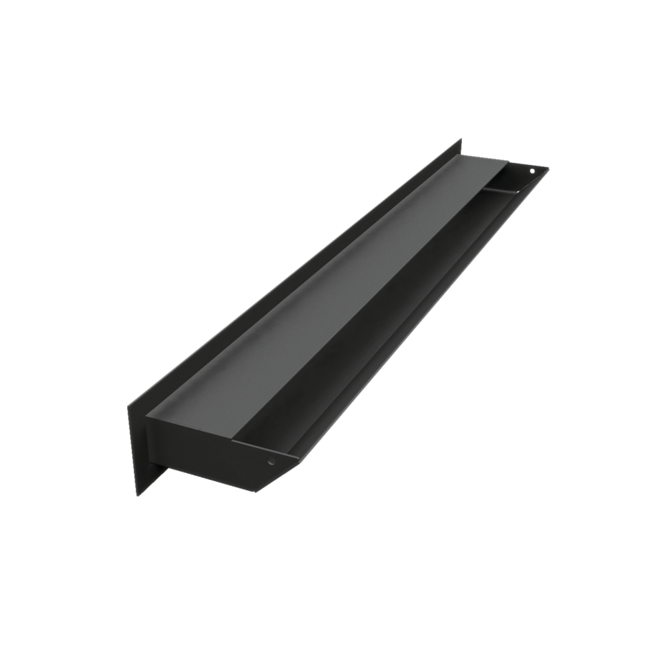 Kratki Lüftungsgitter 45S | 60x600x96,5 mm | schwarz 