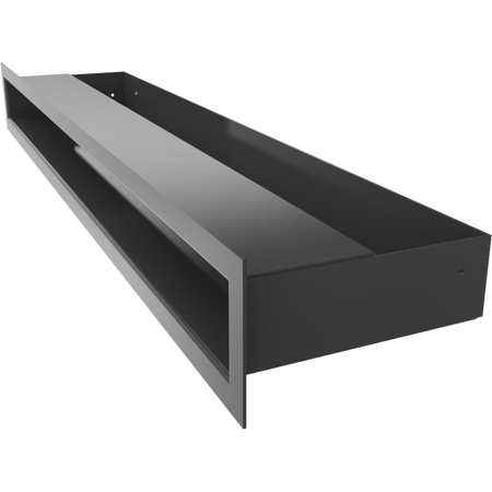 Kratki Lüftungsgitter | 60x600x80mm | schwarz | LUFT/6/60/C/SF