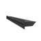 Kratki Lüftungsgitter 45S | 60x800x96,5 mm | schwarz