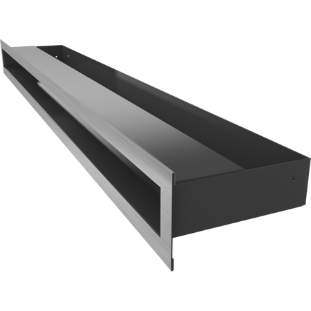 Kratki Lüftungsgitter | 60x800x98mm | geschliffen | LUFT/6/80/SZ 