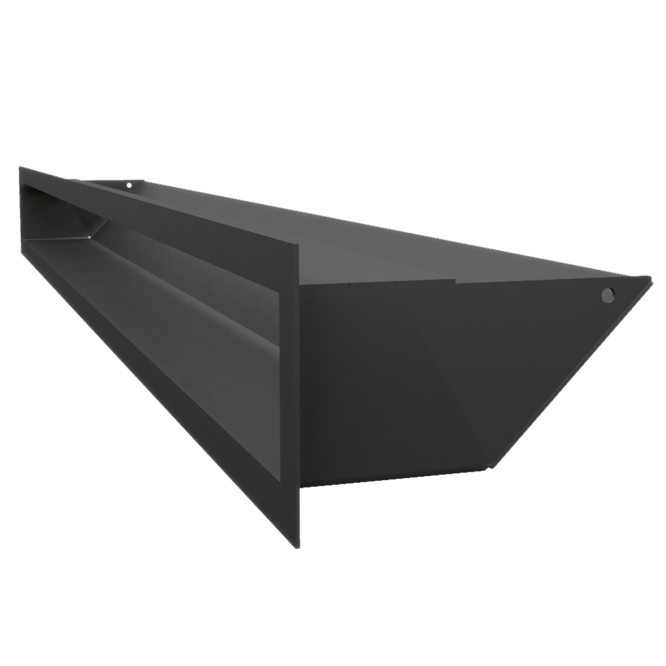 Kratki Lüftungsgitter 45S | 90x1000x126,5 mm | schwarz 