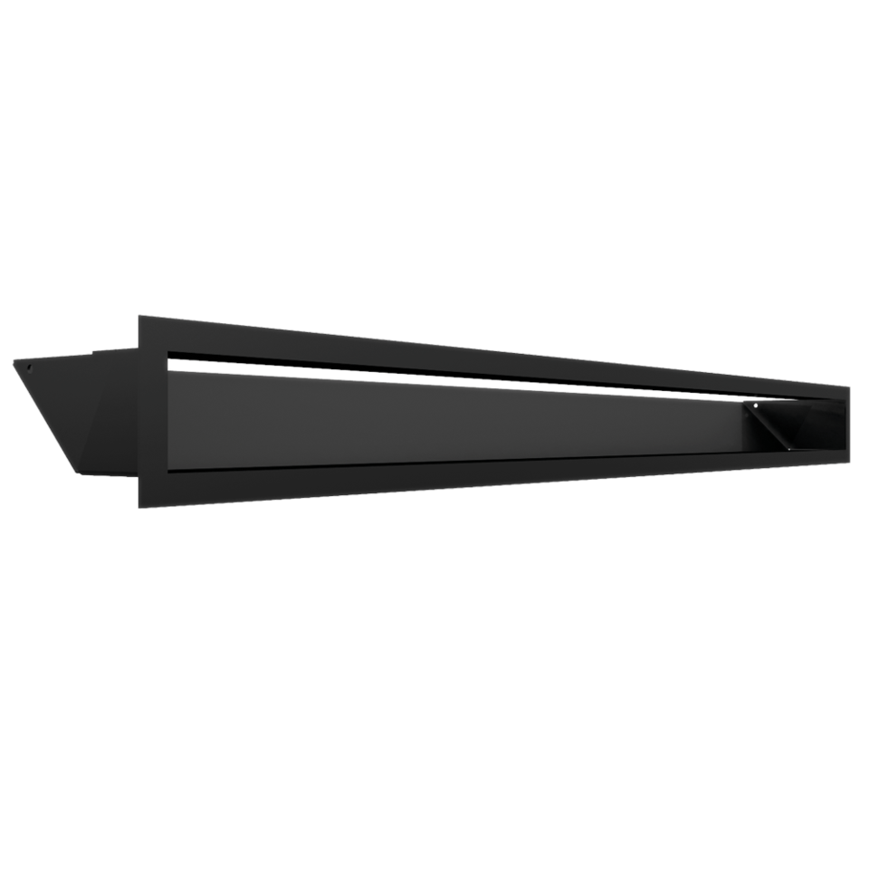 Kratki Lüftungsgitter 45S | 90x1000x126,5 mm | schwarz 