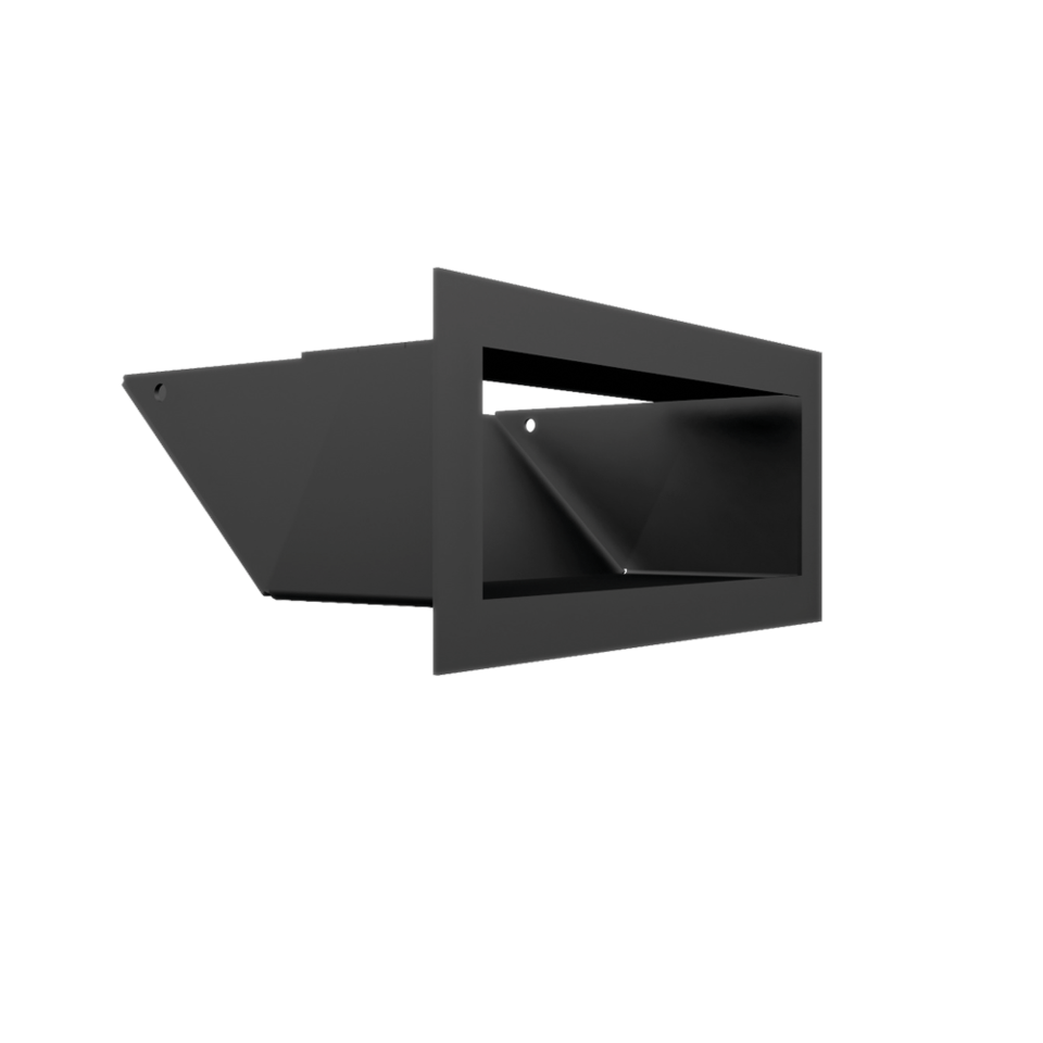 Kratki Lüftungsgitter 45S | 90x200x126,5 mm | schwarz