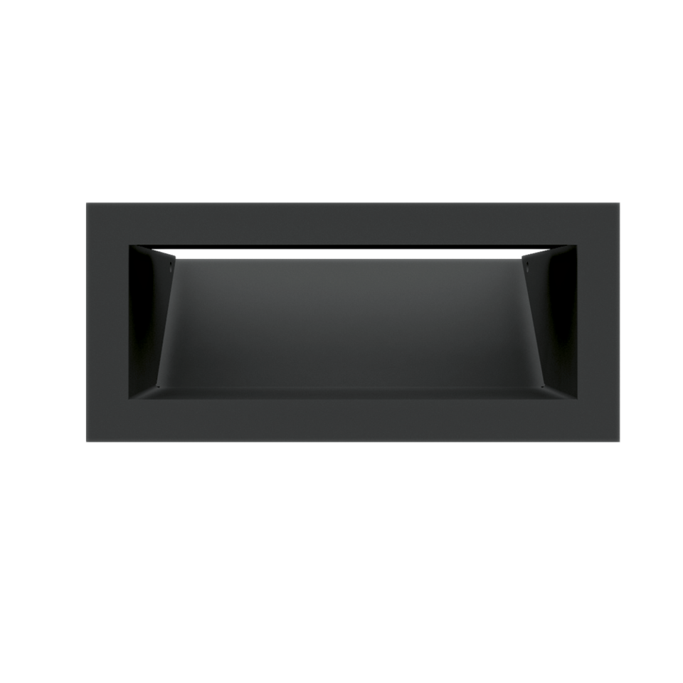 Kratki Lüftungsgitter 45S | 90x200x126,5 mm | schwarz