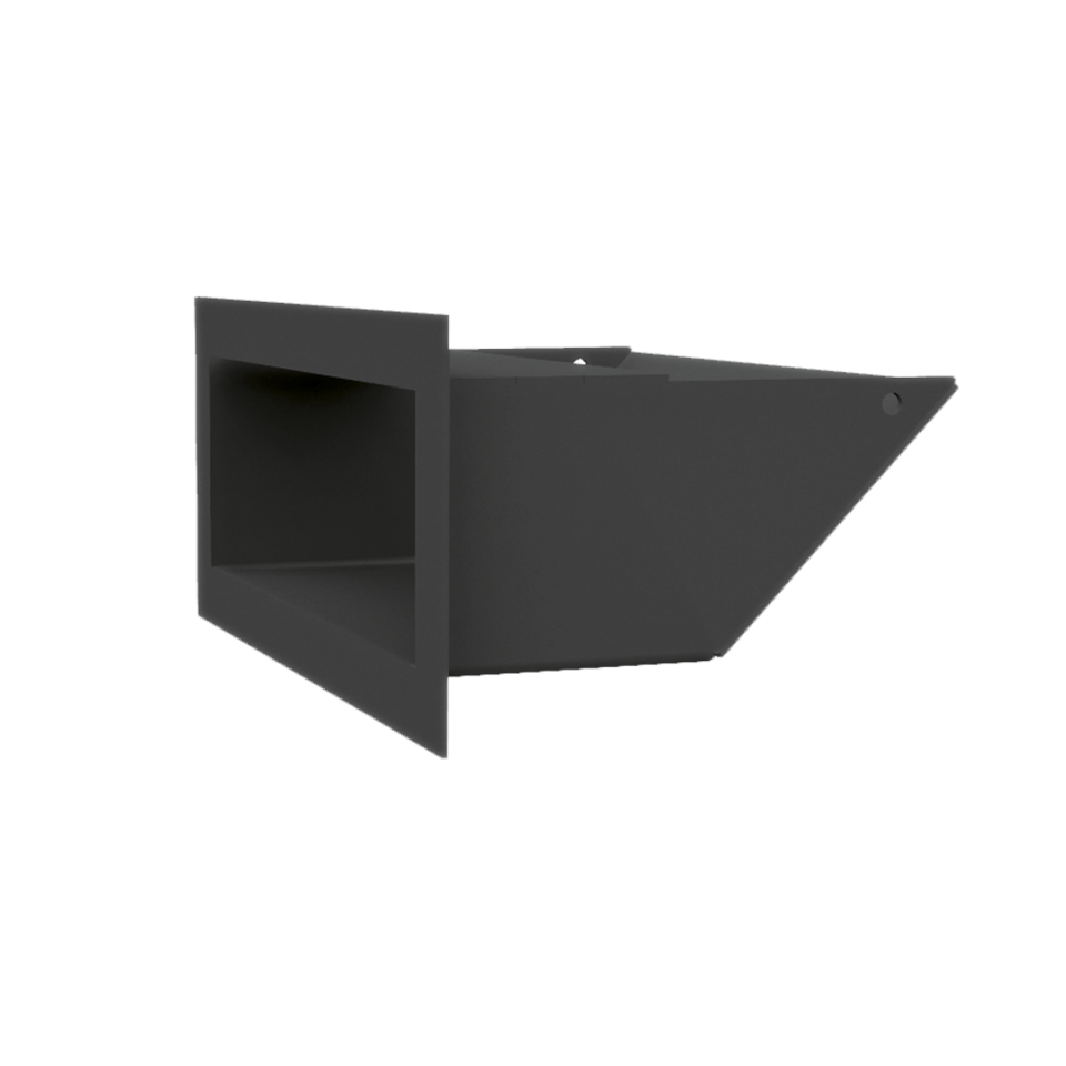 Kratki Lüftungsgitter 45S | 90x200x126,5 mm | schwarz