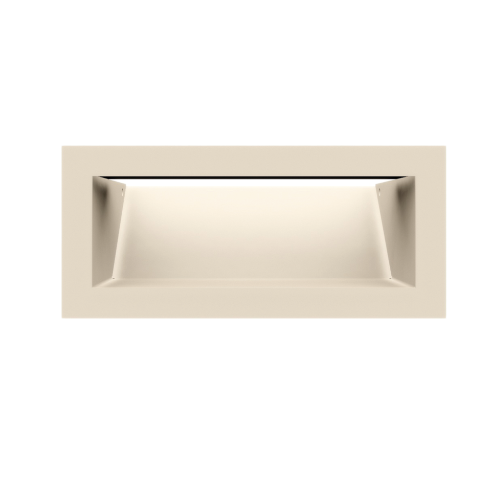 Kratki Lüftungsgitter 45S | 90x200x126,5 mm | creme