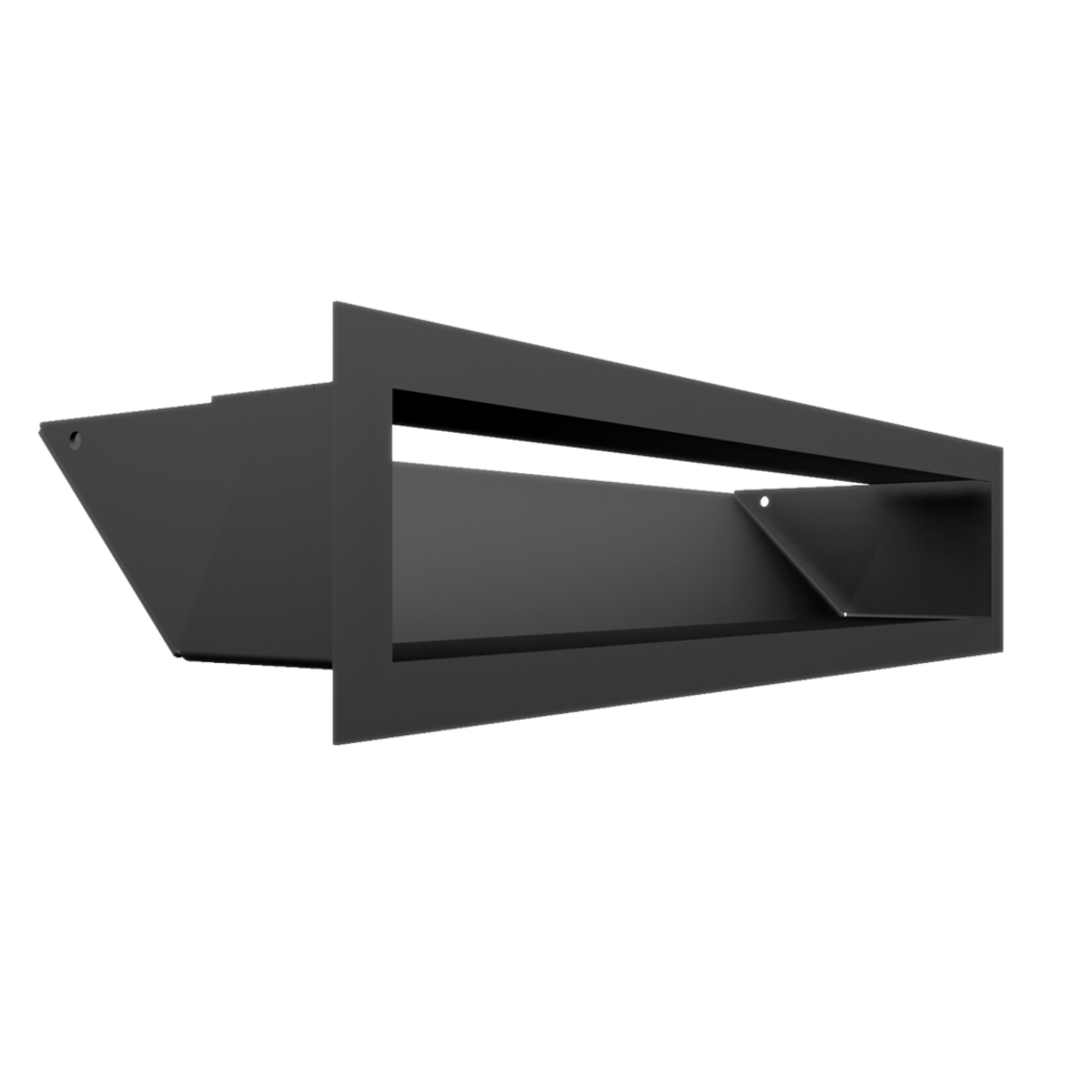 Kratki Lüftungsgitter 45S | 90x400x126,5 mm | schwarz