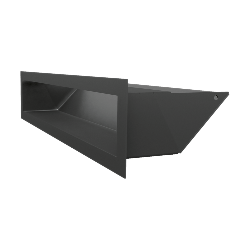 Kratki Lüftungsgitter 45S | 90x400x126,5 mm | schwarz