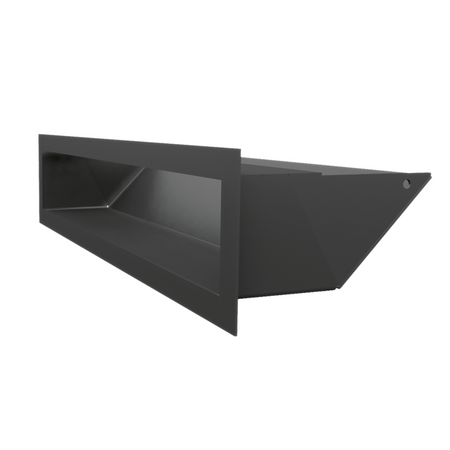 Kratki Lüftungsgitter 45S | 90x400x126,5 mm | schwarz