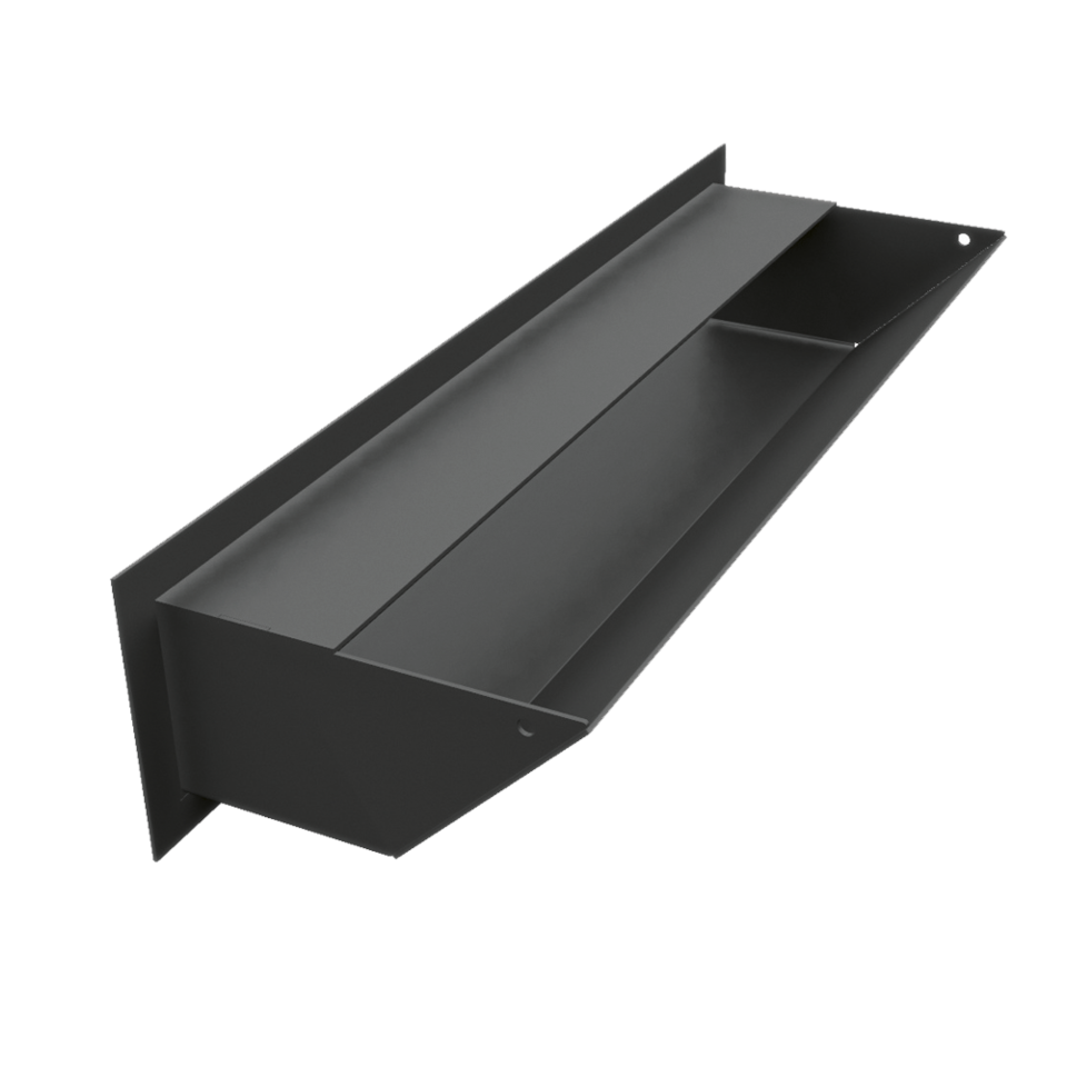 Kratki Lüftungsgitter 45S | 90x400x126,5 mm | schwarz