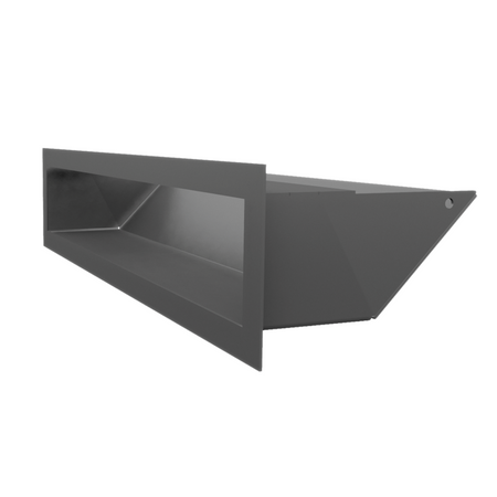 Kratki Lüftungsgitter 45S | 90x400x126,5 mm | graphit