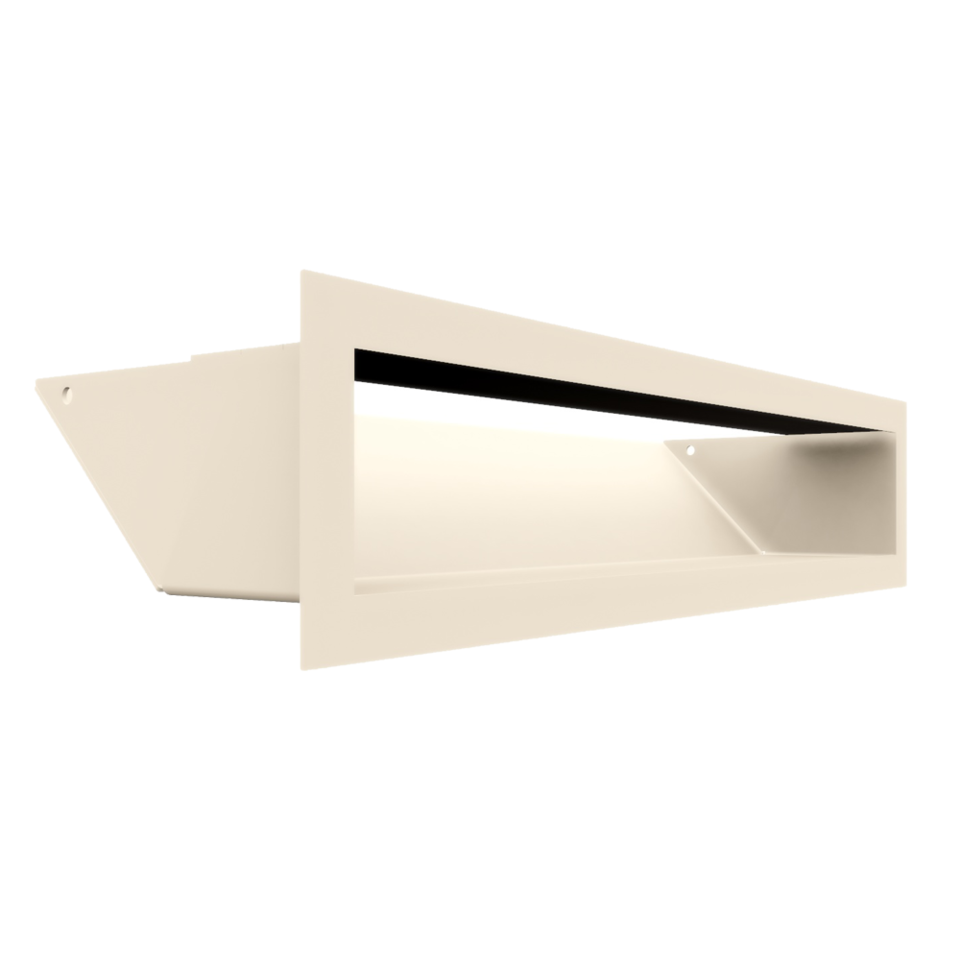 Kratki Lüftungsgitter 45S | 90x400x126,5 mm | creme
