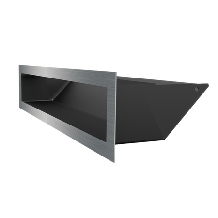 Kratki Lüftungsgitter 45S | 90x400x126,5 mm | geschliffen