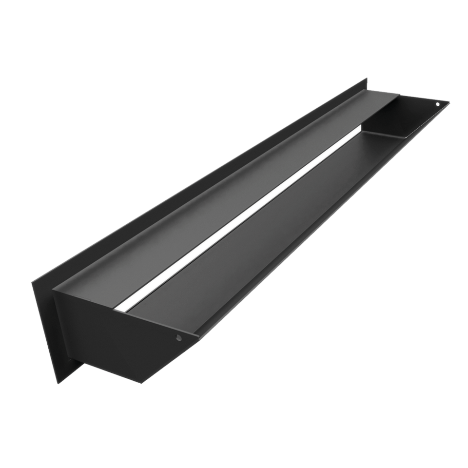 Kratki Lüftungsgitter 45S | 90x600x126,5 mm | schwarz