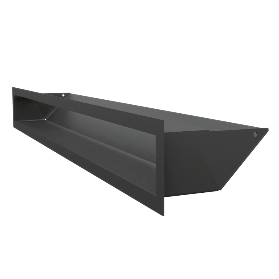 Kratki Lüftungsgitter 45S | 90x800x126,5 mm | schwarz