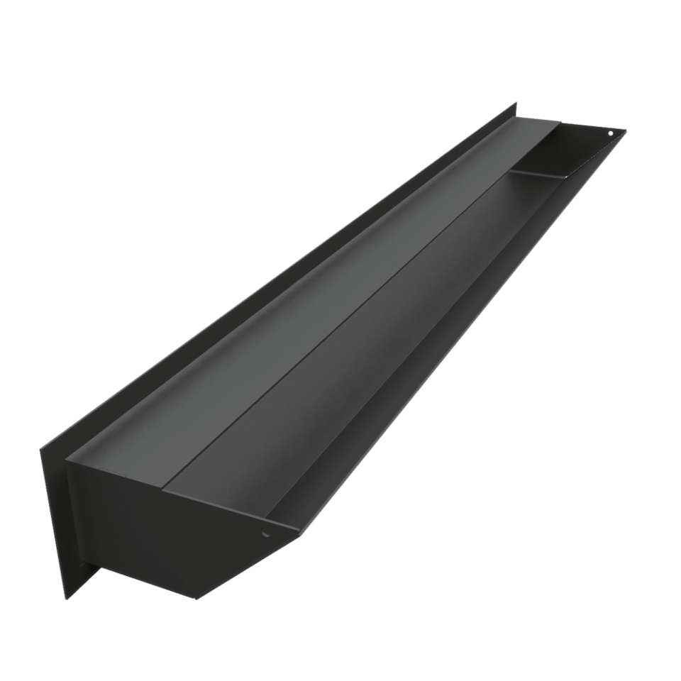 Kratki Lüftungsgitter 45S | 90x800x126,5 mm | schwarz