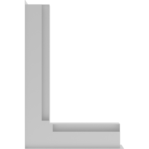 Kratki Eckluftleiste links | 600x400mm Winkel x 60mm | weiß