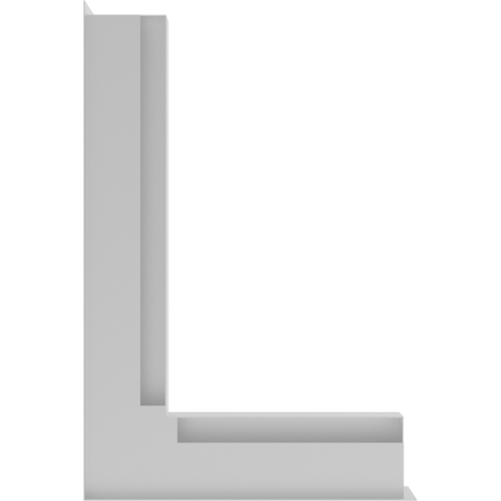 Kratki Eckluftleiste links | 600x400mm Winkel x 60mm | weiß