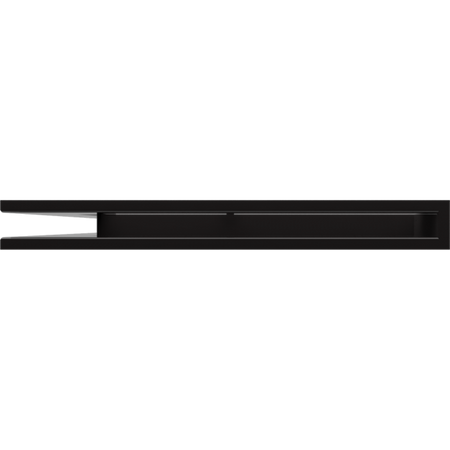Kratki Eckluftleiste links | 547x766mm Winkel x 60mm | schwarz