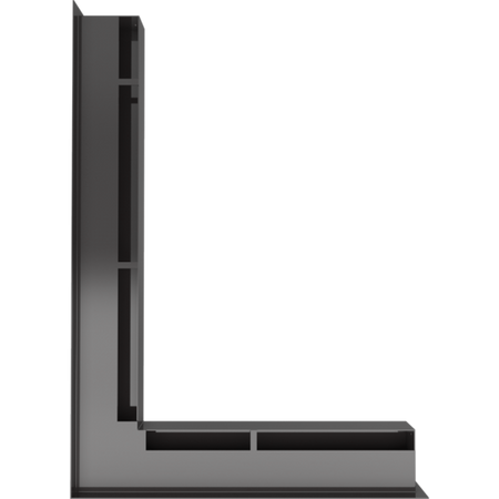 Kratki Eckluftleiste links | 547x766mm Winkel x 60mm | schwarz
