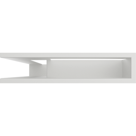 Kratki Eckluftleiste links | 600x400mm Winkel x 90mm | weiß