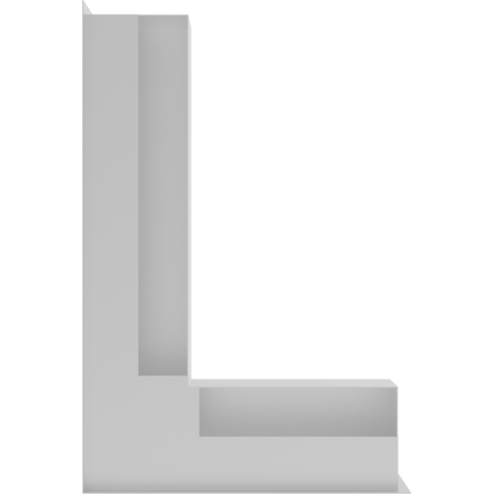 Kratki Eckluftleiste links | 600x400mm Winkel x 90mm | weiß