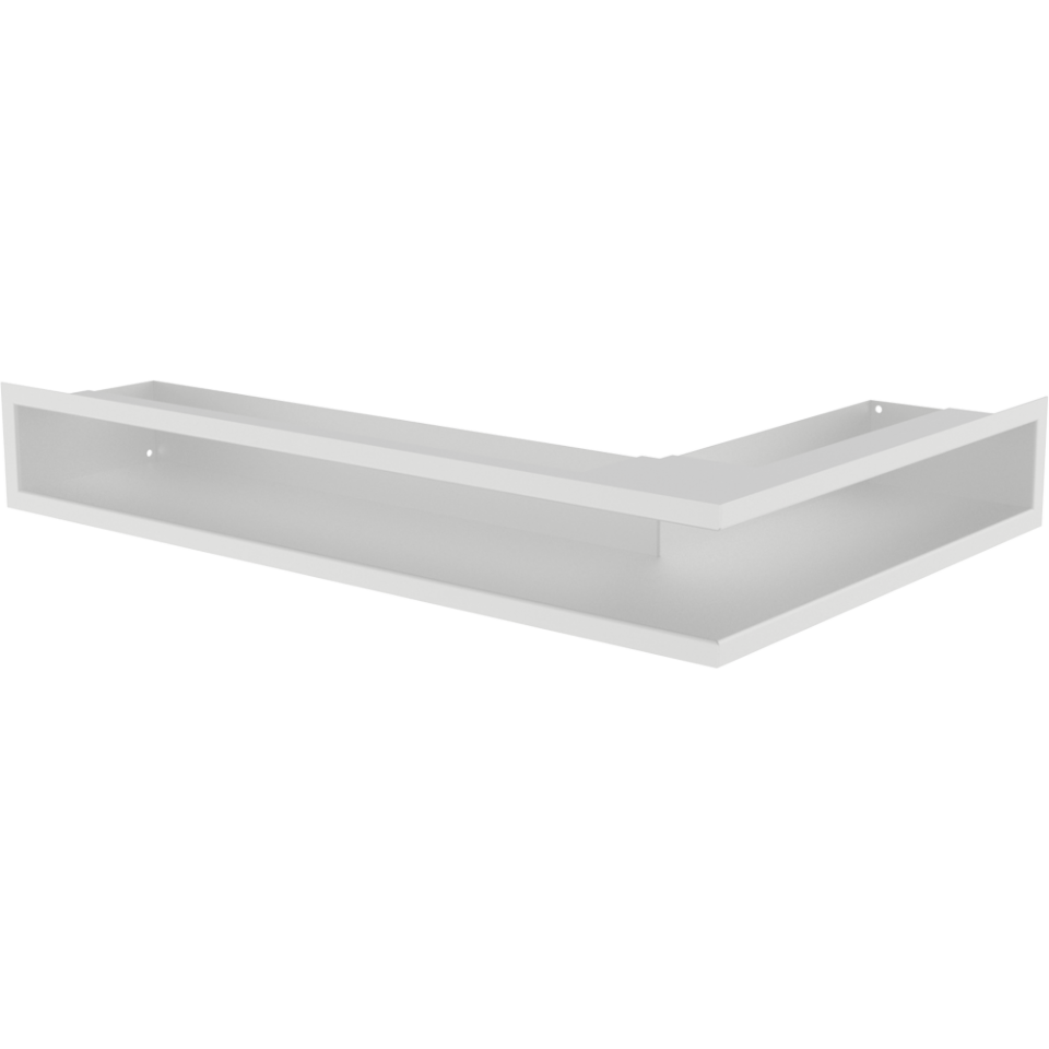 Kratki Eckluftleiste links | 600x400mm Winkel x 90mm | weiß