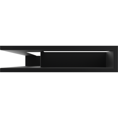Kratki Eckluftleiste links | 600x400mm Winkel x 90mm | schwarz