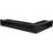 Kratki Eckluftleiste links | 600x400mm Winkel x 90mm | schwarz